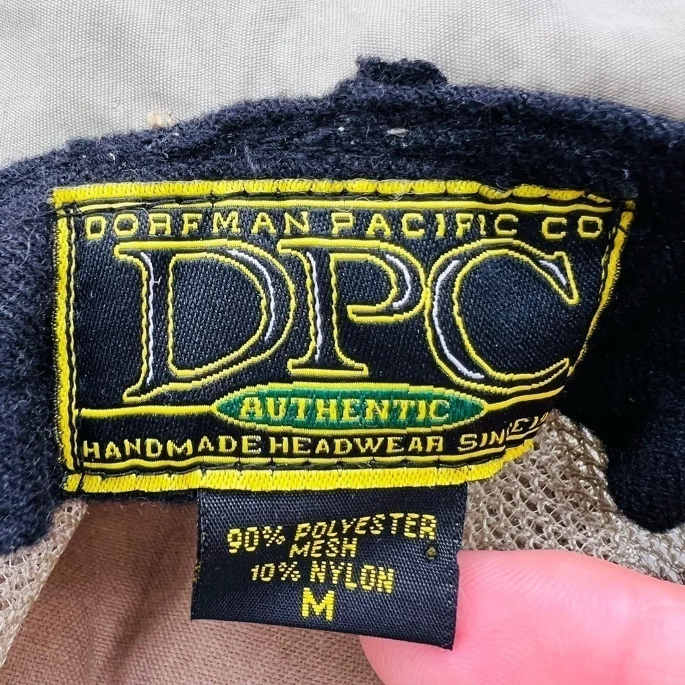 DORFMAN PACIFIC CO UNISEX TAN POLYESTER/MESH HANDMADE HAT SIZE MEDIUM